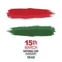 tarjeta de felicitación del día nacional de hungría. la revolución húngara de 1848. vector de ilustración de diseño creativo