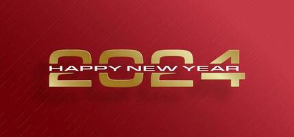 Happy New Year 2024, festive pattern on color background vector