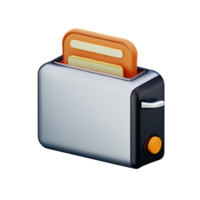 3d illustration bread toaster png