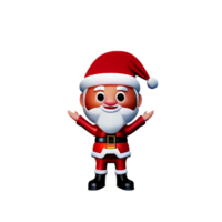 christmas character face 3d santa claus png