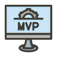 Minimum Viable Product Vector Thick Line Filled Colors Icon For Personal And Commercial Use.
