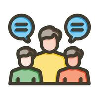 Focus Group Vector Thick Line Filled Colors Icon For Personal And Commercial Use.