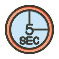 5-Second-Test Vector Thick Line Filled Colors Icon For Personal And Commercial Use.