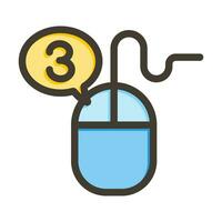 3-Click-Rule Vector Thick Line Filled Colors Icon For Personal And Commercial Use.