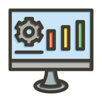 Data-Driven Vector Thick Line Filled Colors Icon For Personal And Commercial Use.