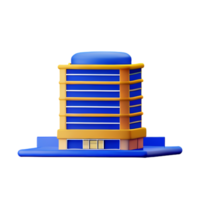 building 3d rendering icon illustration png