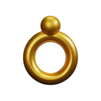 oro 3d icono ilustración png