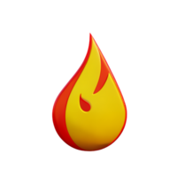 fuego 3d representación icono ilustración png