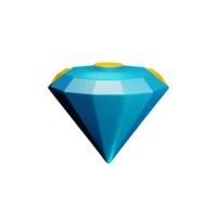 diamond 3d rendering icon illustration png