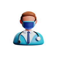 médico 3d ícone ilustração png