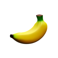 plátano 3d representación icono ilustración png