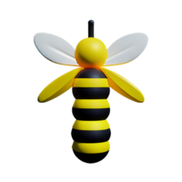 bee 3d rendering icon illustration png