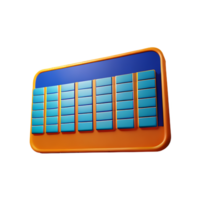 3d illustration of abacus school education icon png