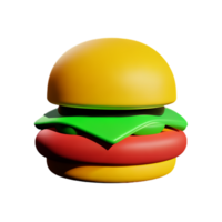 hamburguesa 3d icono ilustración png