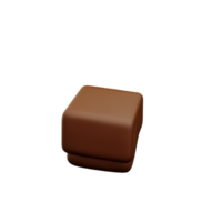 chocolate 3d rendering icon illustration png
