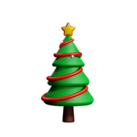 Natale albero 3d icona illustrazione png