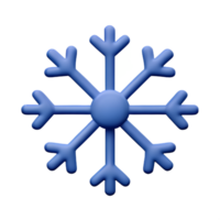 copo de nieve 3d representación icono ilustración png