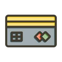 Visa Vector Thick Line Filled Colors Icon For Personal And Commercial Use.