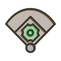 Outfield Vector Thick Line Filled Colors Icon For Personal And Commercial Use.