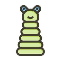 Shape Toy Vector Thick Line Filled Colors Icon For Personal And Commercial Use.