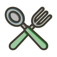 Baby Cutlery Vector Thick Line Filled Colors Icon For Personal And Commercial Use.