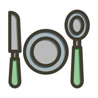 Meal Vector Thick Line Filled Colors Icon For Personal And Commercial Use.