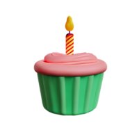 Birthday cake 3d rendering icon illustration png