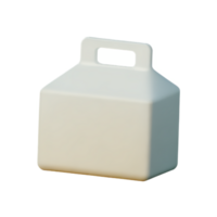 Lait paquet 3d le rendu icône illustration png