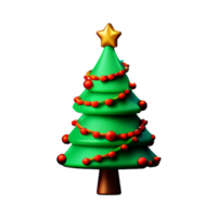 Weihnachten 3d Weihnachten Baum mit glänzend Ornamente png