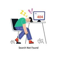 Search Not Found Connection Flat Style Design Vector illustration. Stock illustration