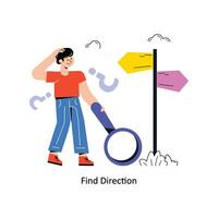 Find Direction  Connection Flat Style Design Vector illustration. Stock illustration