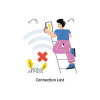 Connection Lost Connection Flat Style Design Vector illustration. Stock illustration