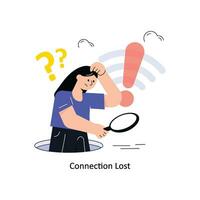Connection Lost  Connection Flat Style Design Vector illustration. Stock illustration