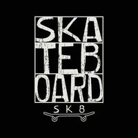 Skateboard Illustration typography for t shirt, poster, logo, sticker, or apparel merchandise vector