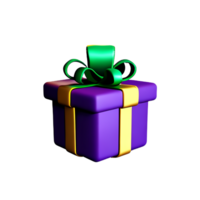 christmas 3d surprise present gift box icon illustration png