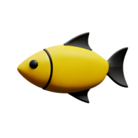 poisson 3d icône illustration png