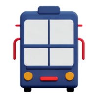 bus 3d rendering icon illustration png