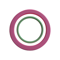 círculo quadro, Armação 3d Renderização ícone ilustração png