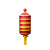 chinese new year icon firecracker 3d render png