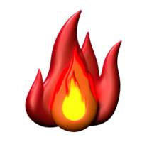 fuego 3d ilustración icono png