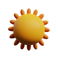 Sol 3d ilustração ícone png