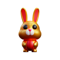 chinese new year icon cute rabbit character 3d render png