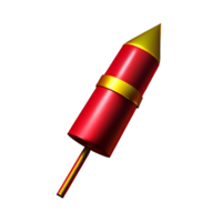 christmas 3d fireworks rocket illustration png