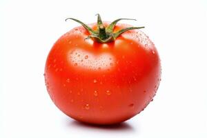 Red Tomato isolated on white background. Generative Ai photo