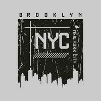 tipografía de ilustración de brooklyn de nueva york. perfecto para diseñar camisetas, camisetas, sudaderas con capucha, afiches, estampados vector