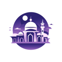 Masjid silhouette png e ai generato