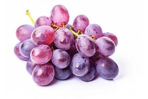 Fresh grapes isolated on white background. Generative Ai photo