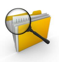 File searching with magnifier photo