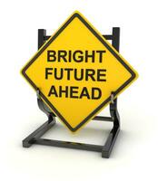 Road sign - bright future ahead photo