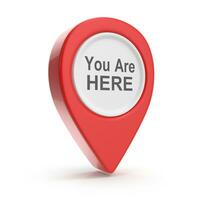 Red Map Pointer - Your Are Here photo